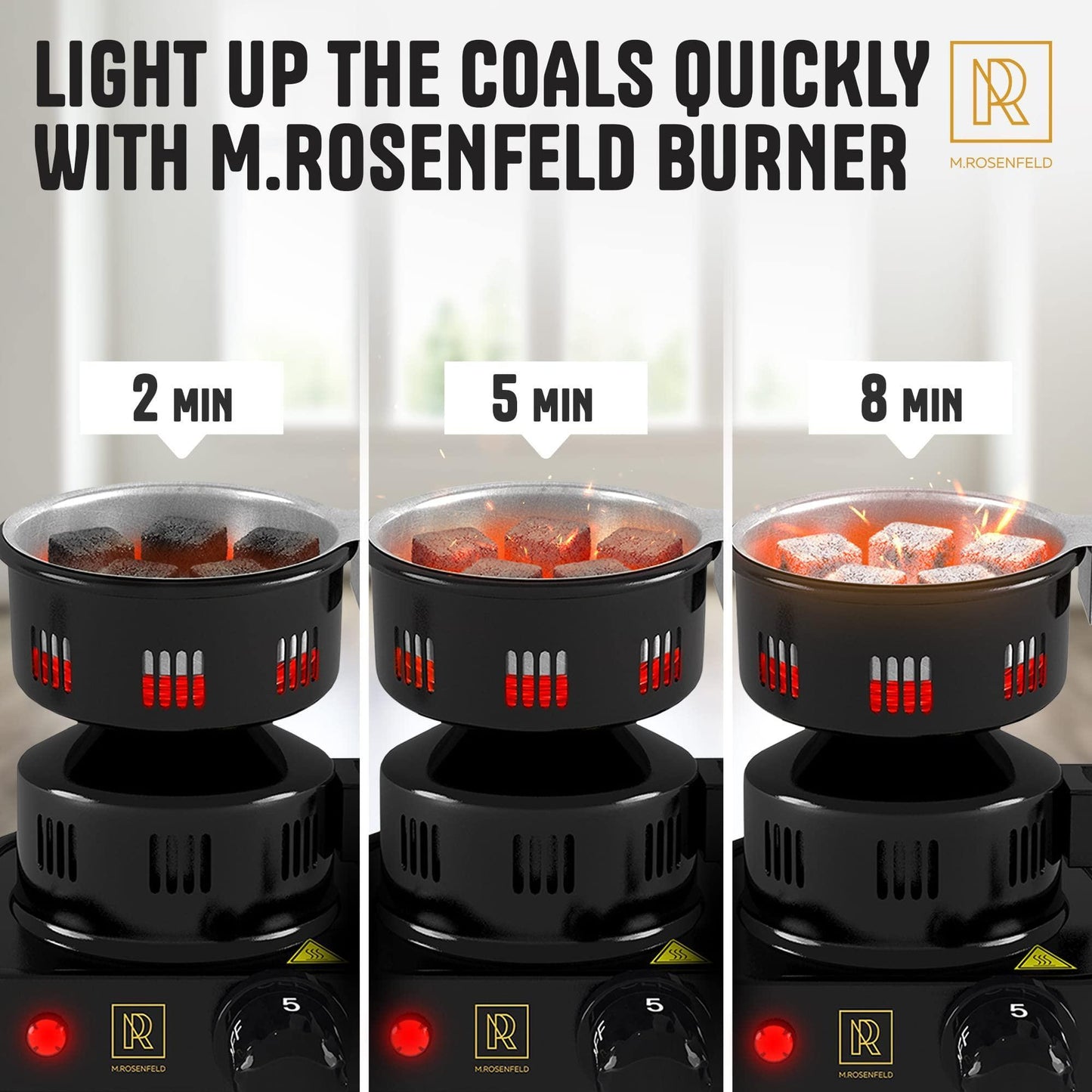 Multipurpose Electric Charcoal Starter Red Charcoal Burner Coconut Charcoal Lighters with Tongs 450W Hot Plate Electric with 304 Stainless Steel Coiled Burner