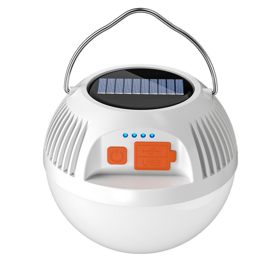 Outdoor Solar Spherical Emergency Light; Portable USB Rechargeable Camping Light; For Tent