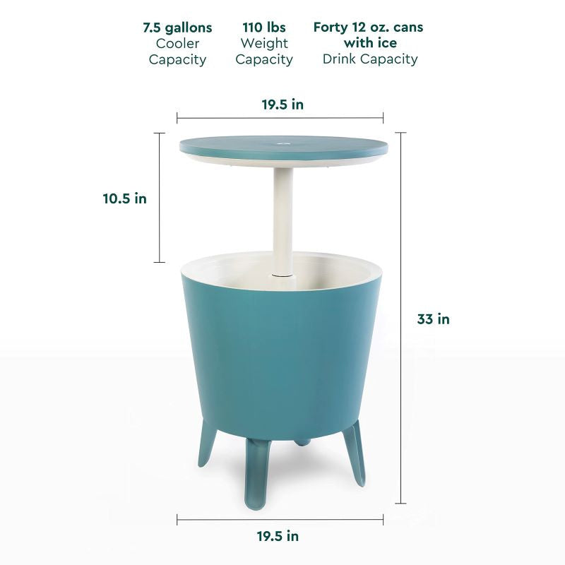 7.5 Gallon Modern Cool Bar Outdoor Patio Furniture With Wine Cooler