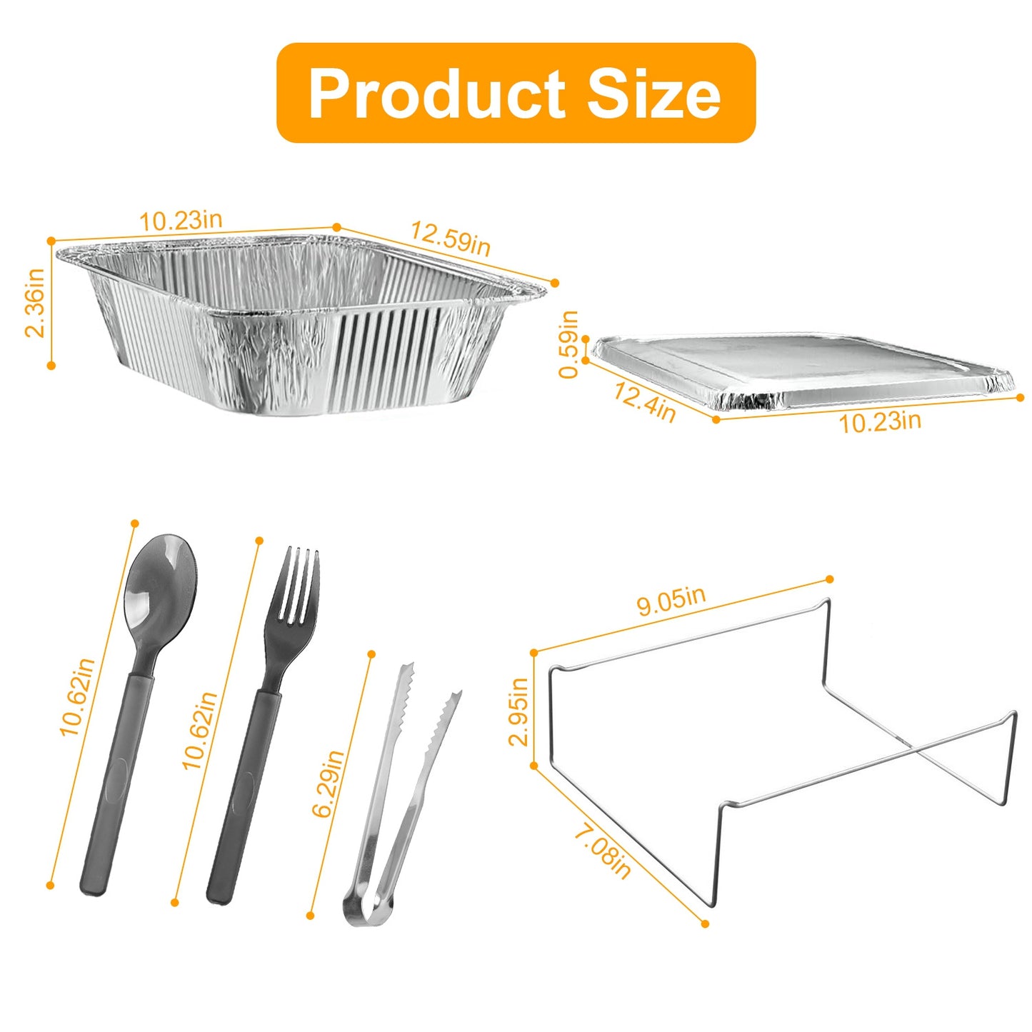 36Pcs Disposable Chafing Dish Buffet Set Food Warmers For Party Buffet Server Catering Supplies With Covers Utensils Half Size Food Pans For Parties Events BBQ Catering